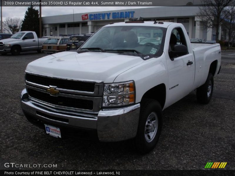 Summit White / Dark Titanium 2009 Chevrolet Silverado 3500HD LS Regular Cab 4x4