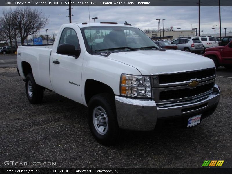 Summit White / Dark Titanium 2009 Chevrolet Silverado 3500HD LS Regular Cab 4x4