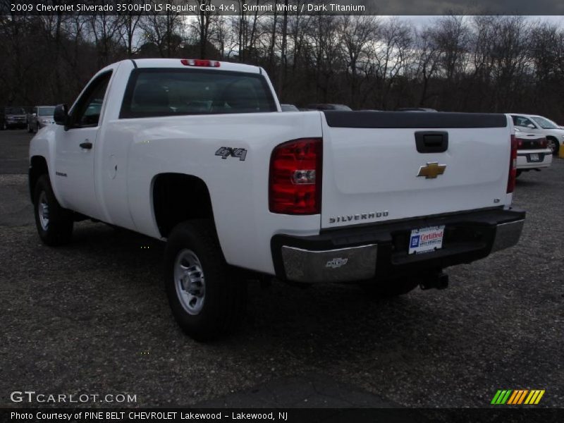 Summit White / Dark Titanium 2009 Chevrolet Silverado 3500HD LS Regular Cab 4x4