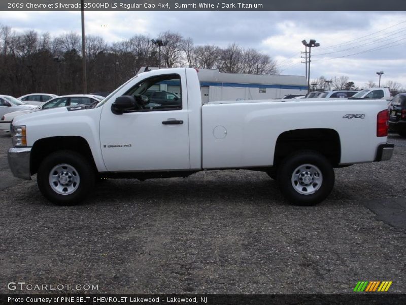 Summit White / Dark Titanium 2009 Chevrolet Silverado 3500HD LS Regular Cab 4x4