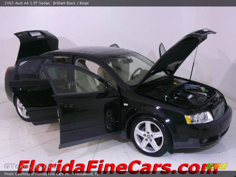 Brilliant Black / Beige 2003 Audi A4 1.8T Sedan
