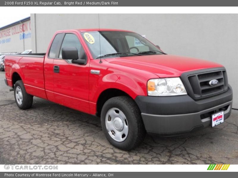 Bright Red / Medium/Dark Flint 2008 Ford F150 XL Regular Cab