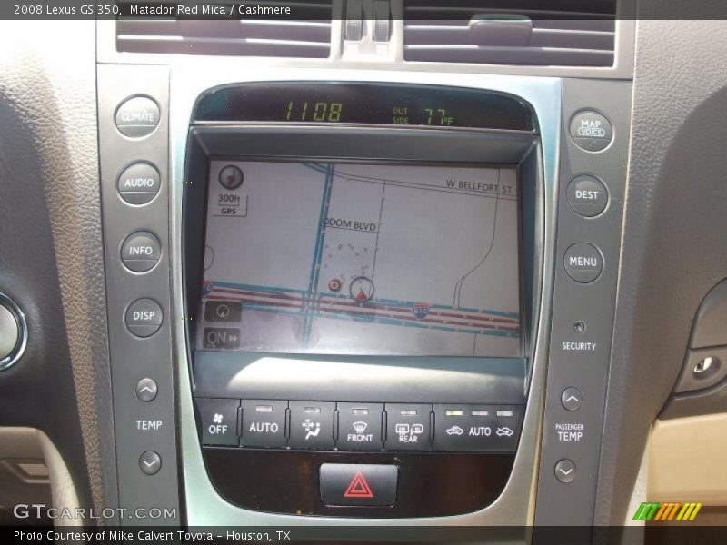 Navigation of 2008 GS 350