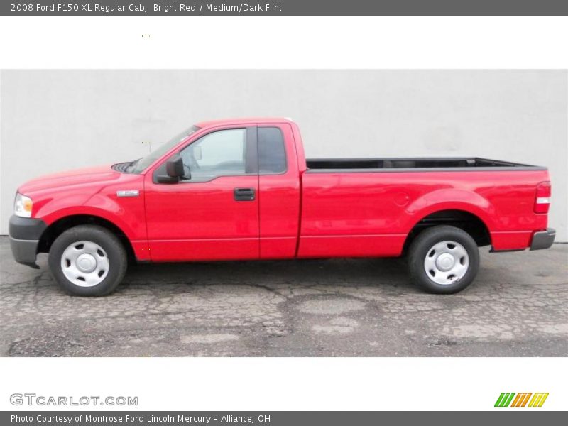 Bright Red / Medium/Dark Flint 2008 Ford F150 XL Regular Cab