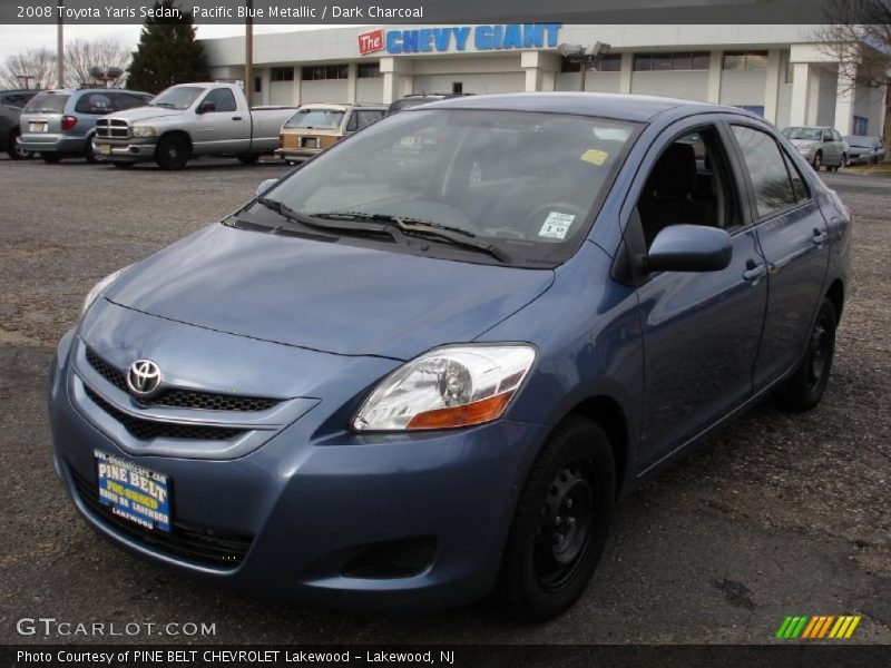 Pacific Blue Metallic / Dark Charcoal 2008 Toyota Yaris Sedan