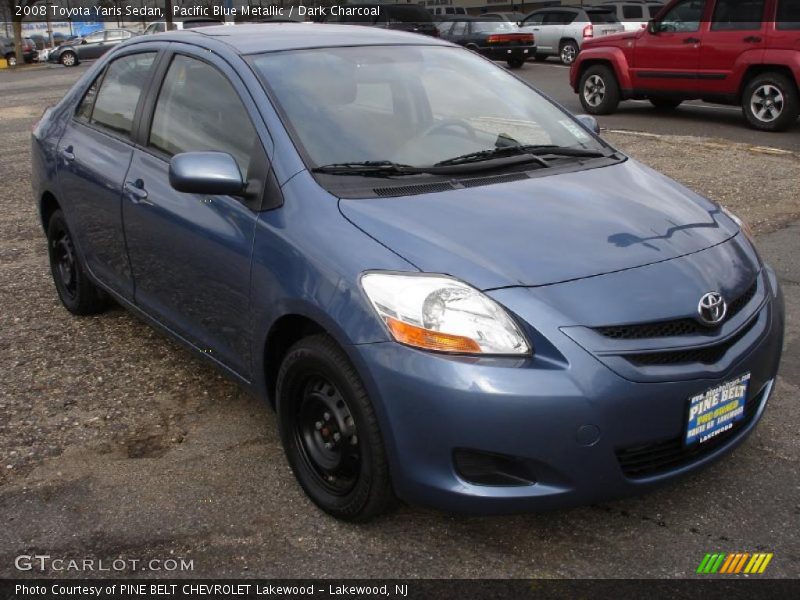 Pacific Blue Metallic / Dark Charcoal 2008 Toyota Yaris Sedan