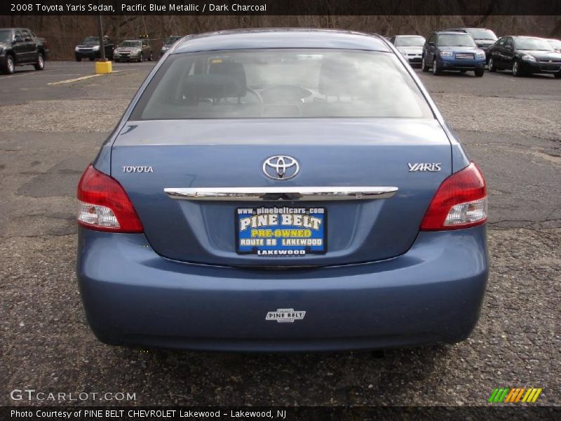 Pacific Blue Metallic / Dark Charcoal 2008 Toyota Yaris Sedan