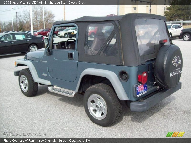 Bright Jade Satin Glow / Gray 1998 Jeep Wrangler SE 4x4