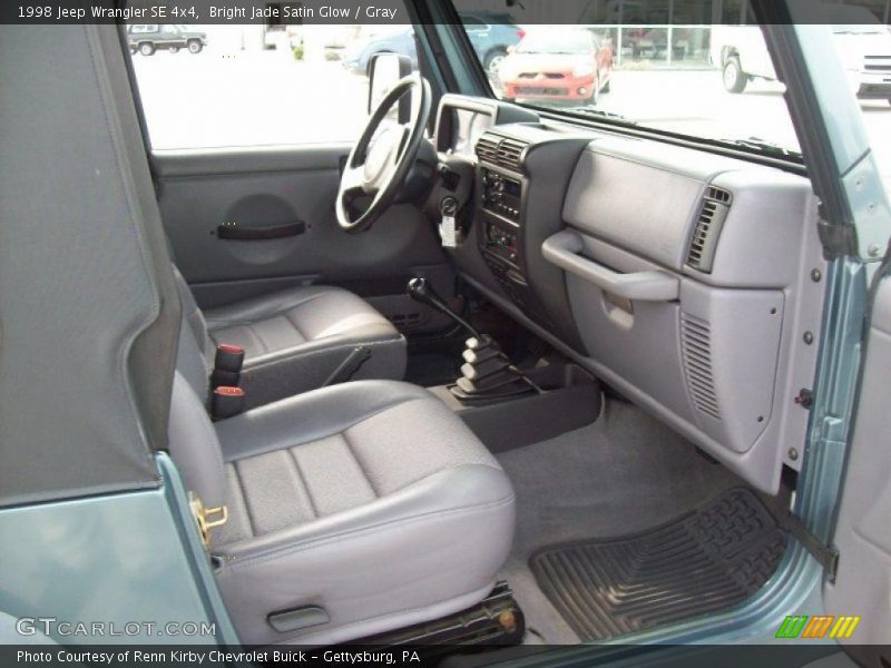 Bright Jade Satin Glow / Gray 1998 Jeep Wrangler SE 4x4