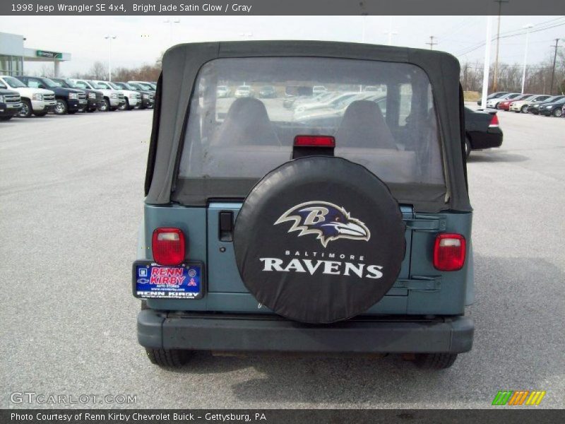 Bright Jade Satin Glow / Gray 1998 Jeep Wrangler SE 4x4