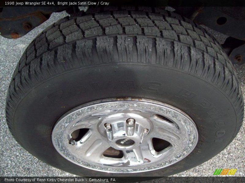 Bright Jade Satin Glow / Gray 1998 Jeep Wrangler SE 4x4