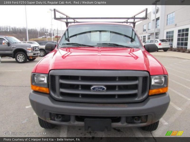 Red / Medium Graphite 1999 Ford F250 Super Duty XL Regular Cab 4x4