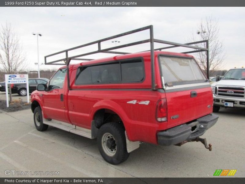 Red / Medium Graphite 1999 Ford F250 Super Duty XL Regular Cab 4x4