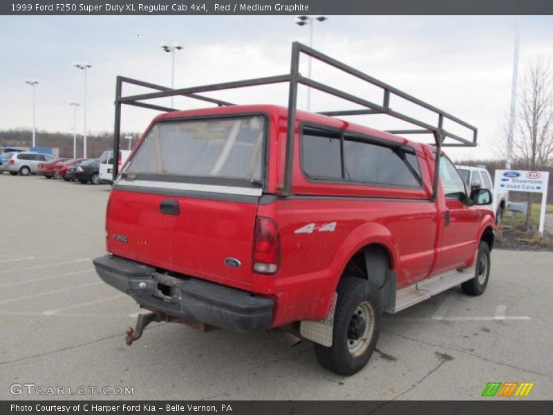 Red / Medium Graphite 1999 Ford F250 Super Duty XL Regular Cab 4x4