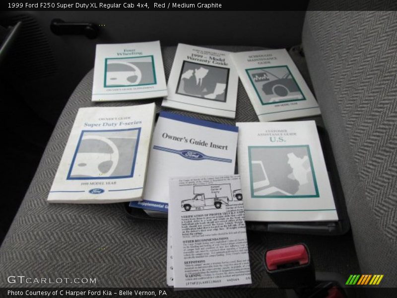 Red / Medium Graphite 1999 Ford F250 Super Duty XL Regular Cab 4x4