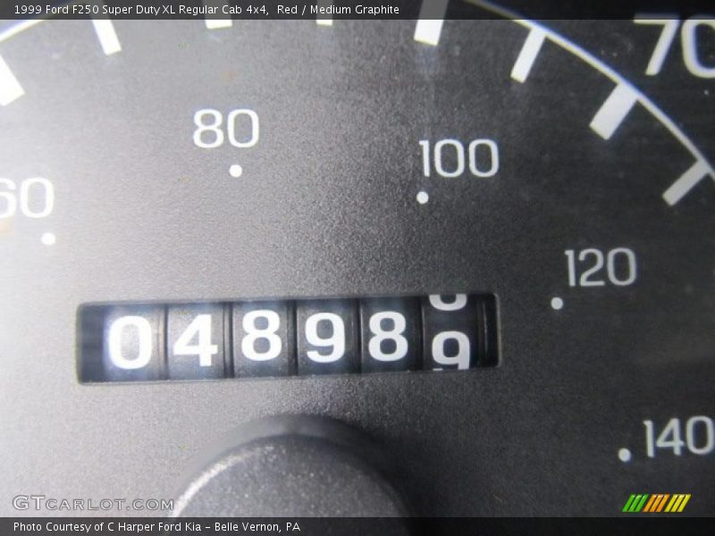 Red / Medium Graphite 1999 Ford F250 Super Duty XL Regular Cab 4x4