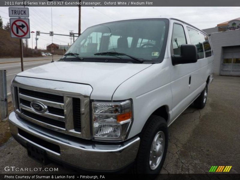 Oxford White / Medium Flint 2011 Ford E Series Van E350 XLT Extended Passenger