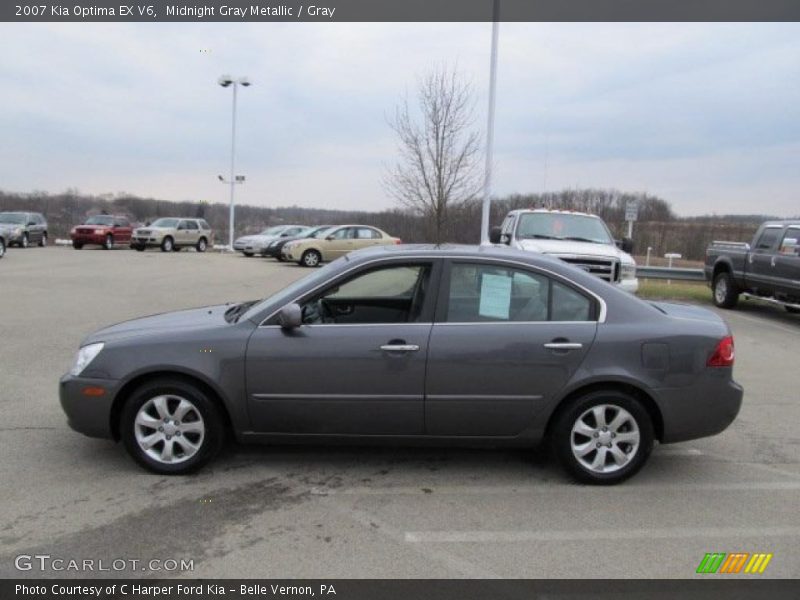 Midnight Gray Metallic / Gray 2007 Kia Optima EX V6