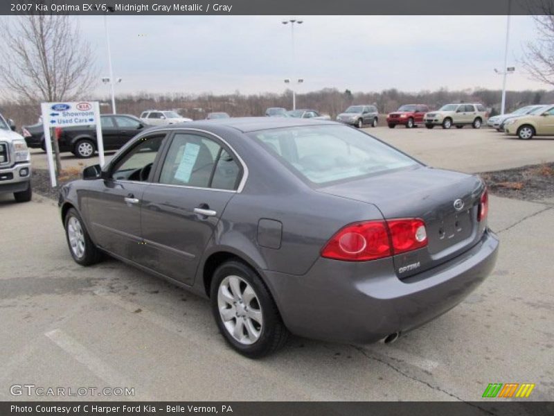Midnight Gray Metallic / Gray 2007 Kia Optima EX V6