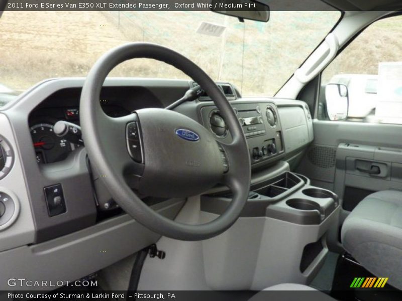 Oxford White / Medium Flint 2011 Ford E Series Van E350 XLT Extended Passenger
