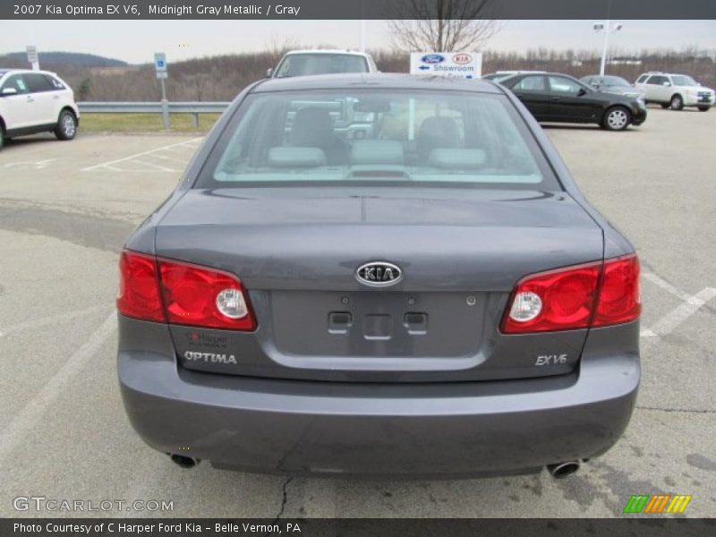 Midnight Gray Metallic / Gray 2007 Kia Optima EX V6