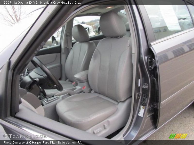 Midnight Gray Metallic / Gray 2007 Kia Optima EX V6