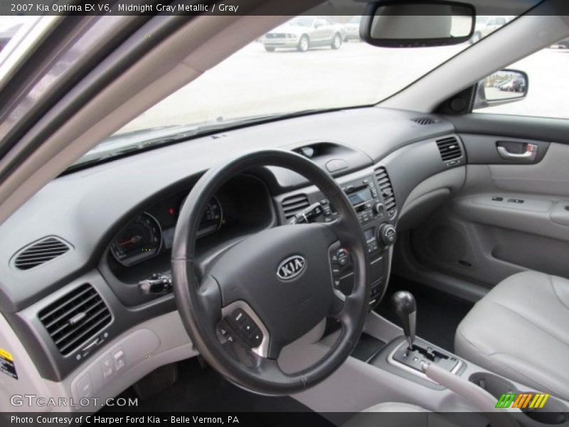 Midnight Gray Metallic / Gray 2007 Kia Optima EX V6