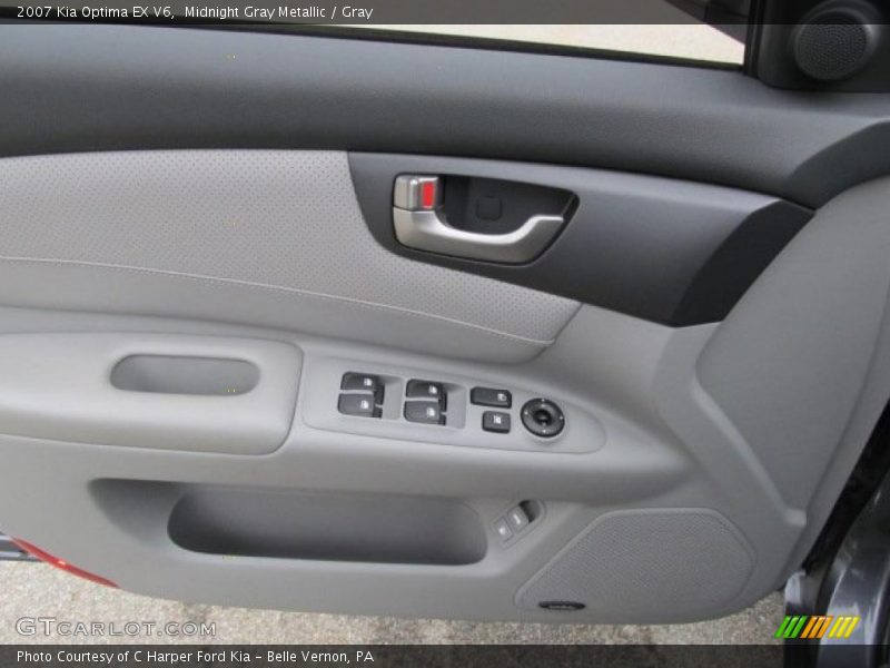 Midnight Gray Metallic / Gray 2007 Kia Optima EX V6