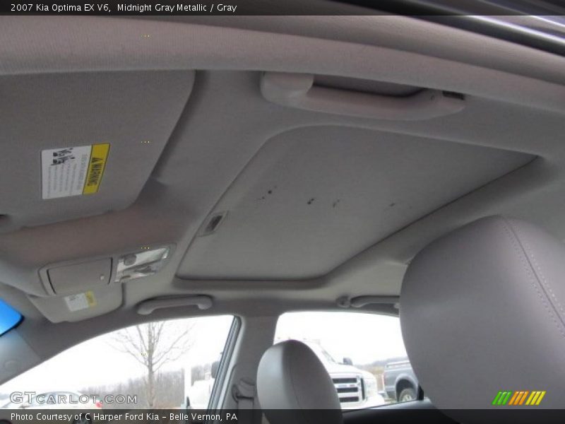 Midnight Gray Metallic / Gray 2007 Kia Optima EX V6