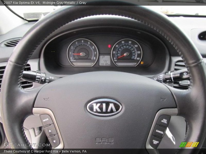 Midnight Gray Metallic / Gray 2007 Kia Optima EX V6
