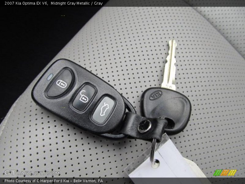 Midnight Gray Metallic / Gray 2007 Kia Optima EX V6