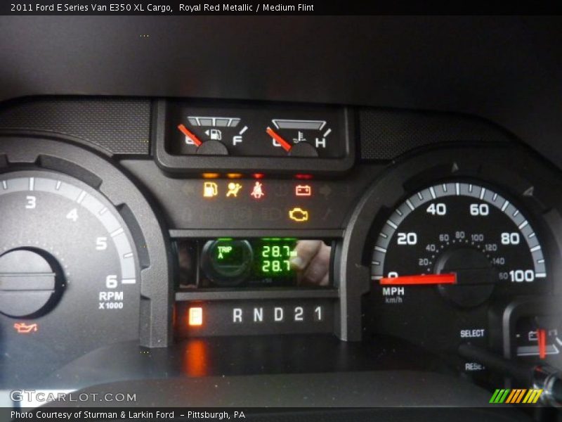 Royal Red Metallic / Medium Flint 2011 Ford E Series Van E350 XL Cargo