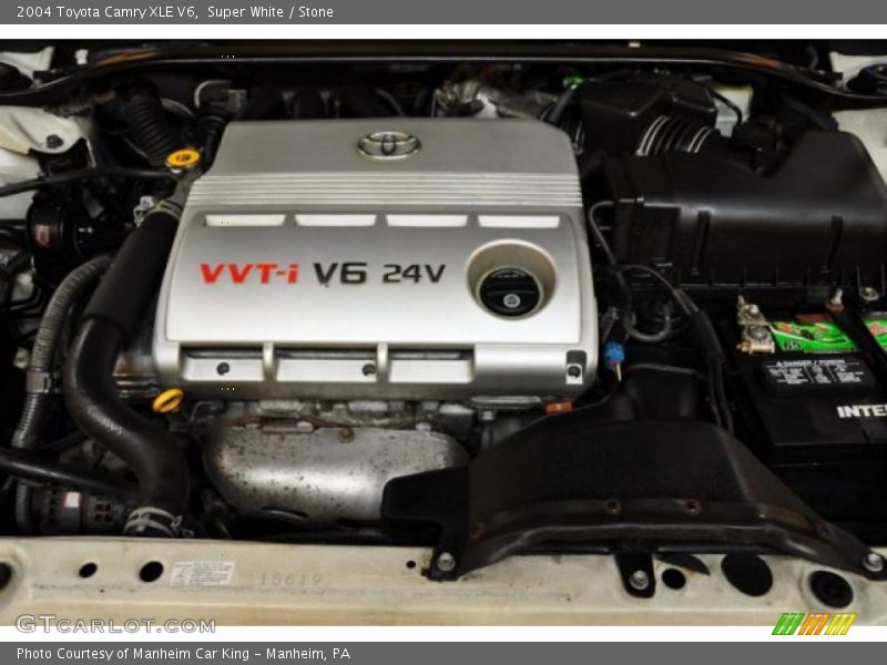Super White / Stone 2004 Toyota Camry XLE V6