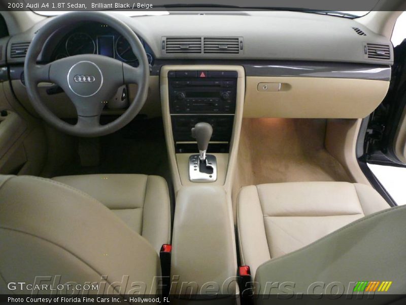 Brilliant Black / Beige 2003 Audi A4 1.8T Sedan