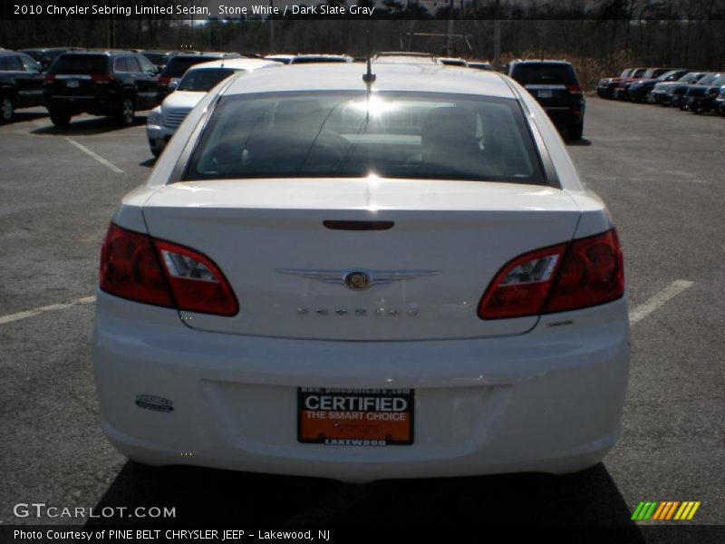Stone White / Dark Slate Gray 2010 Chrysler Sebring Limited Sedan
