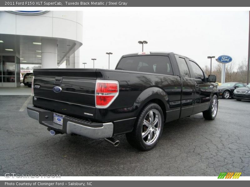 Tuxedo Black Metallic / Steel Gray 2011 Ford F150 XLT SuperCab