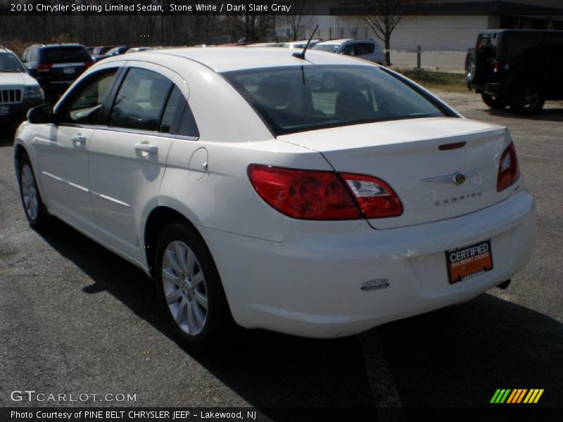 Stone White / Dark Slate Gray 2010 Chrysler Sebring Limited Sedan