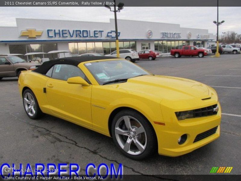 Rally Yellow / Black 2011 Chevrolet Camaro SS/RS Convertible