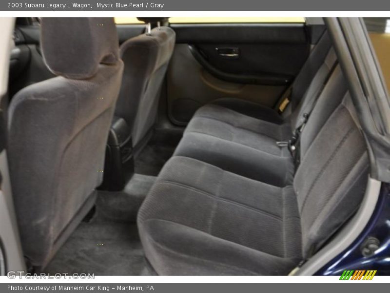 Mystic Blue Pearl / Gray 2003 Subaru Legacy L Wagon