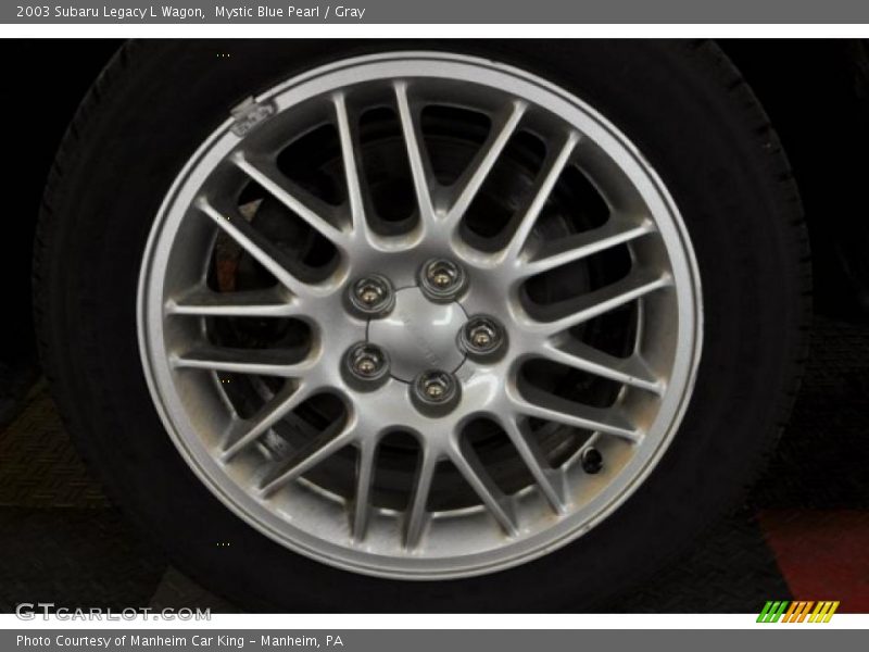 Mystic Blue Pearl / Gray 2003 Subaru Legacy L Wagon
