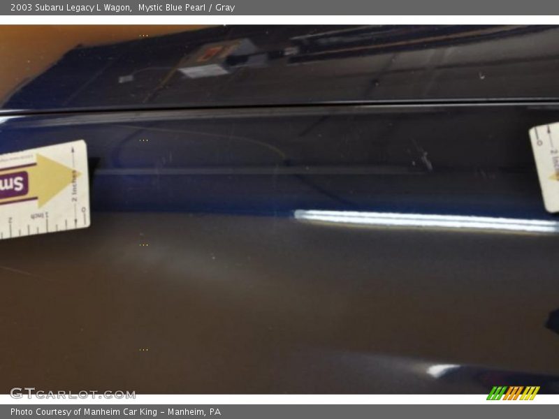 Mystic Blue Pearl / Gray 2003 Subaru Legacy L Wagon