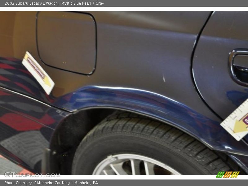 Mystic Blue Pearl / Gray 2003 Subaru Legacy L Wagon