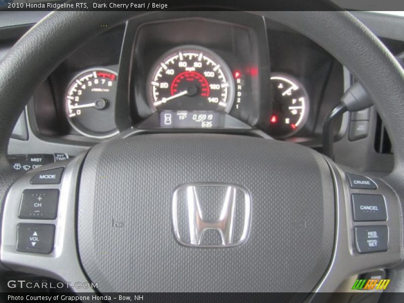 Dark Cherry Pearl / Beige 2010 Honda Ridgeline RTS