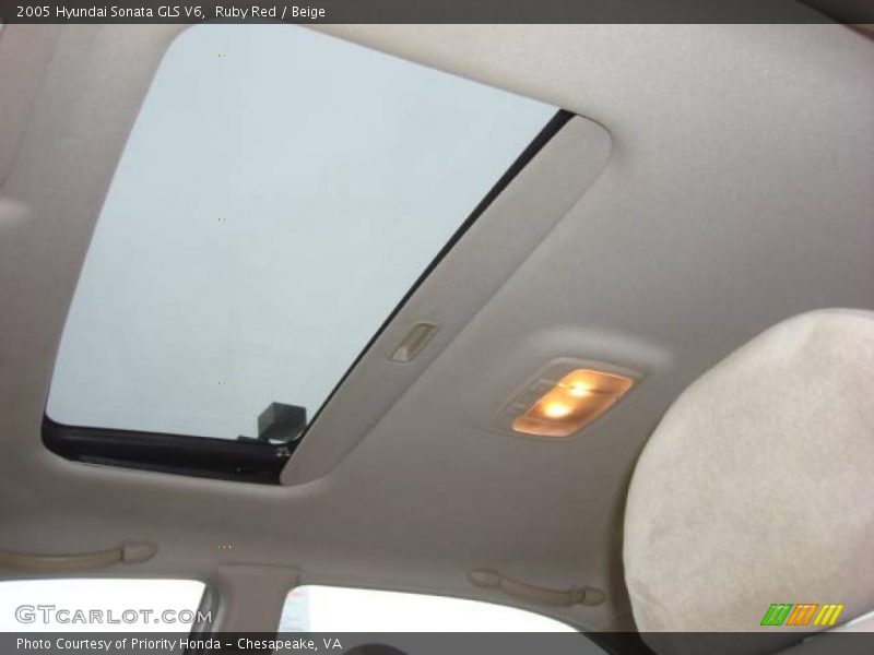 Ruby Red / Beige 2005 Hyundai Sonata GLS V6