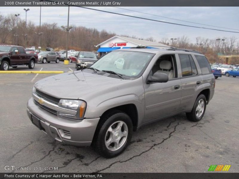 Graystone Metallic / Light Gray 2008 Chevrolet TrailBlazer LS 4x4
