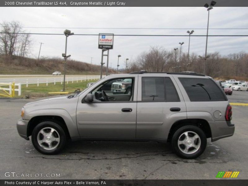 Graystone Metallic / Light Gray 2008 Chevrolet TrailBlazer LS 4x4