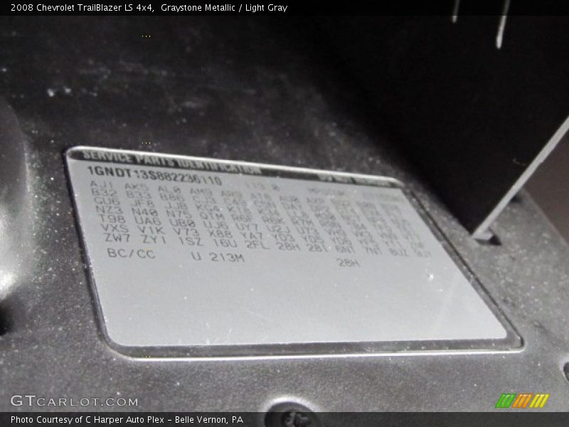 Graystone Metallic / Light Gray 2008 Chevrolet TrailBlazer LS 4x4