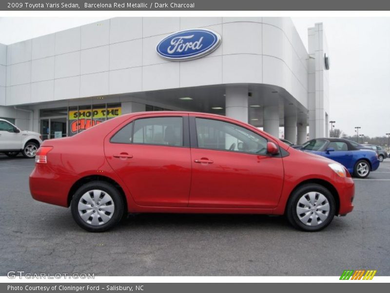 Barcelona Red Metallic / Dark Charcoal 2009 Toyota Yaris Sedan