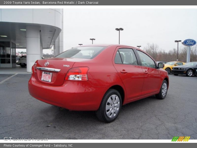 Barcelona Red Metallic / Dark Charcoal 2009 Toyota Yaris Sedan