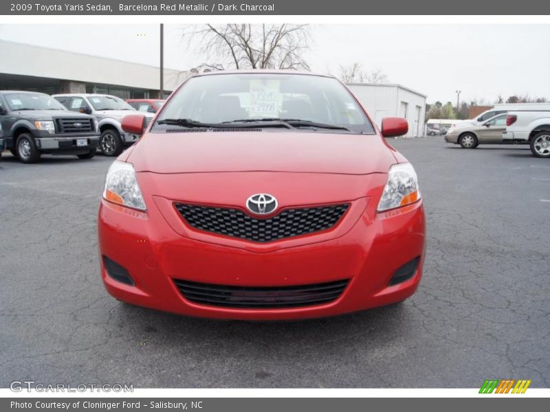 Barcelona Red Metallic / Dark Charcoal 2009 Toyota Yaris Sedan